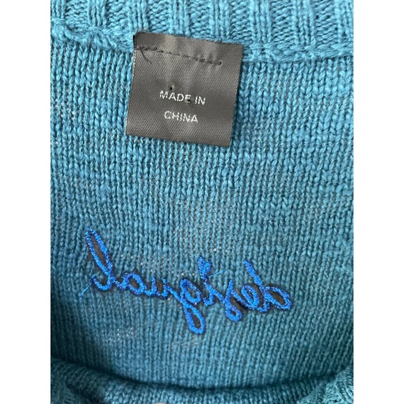 Desigual Size L Teal Pullover sweater - Picture 2 of 15